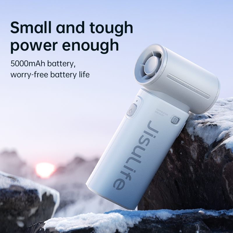 คลายร้อนได้ทุกที่! Jisulife พัดลมเจ็ท 5000mAh ใช้งานได้นาน น้ำหนักเบา ดีไซน์กะทัดรัด